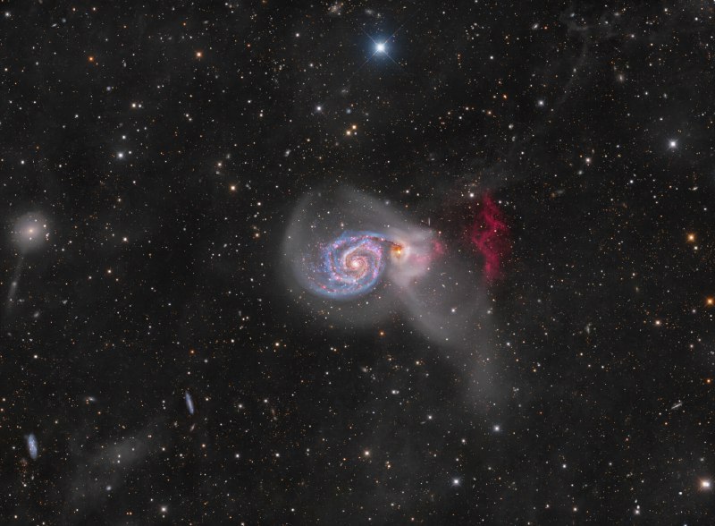 M51: Tidal Streams and H-alpha Ciffs