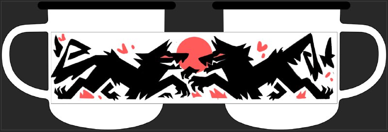 Possible enamel mug design ?! ***🔴******🐺***