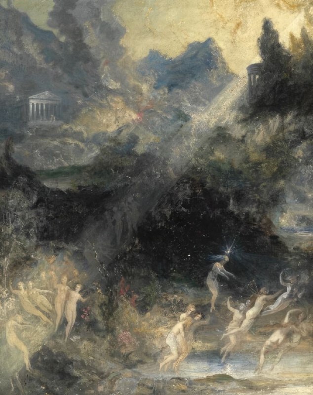 William Etty, Mythological scenery with nymphs …