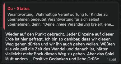 **Zuschrift eines Klienten auf den heutigen …