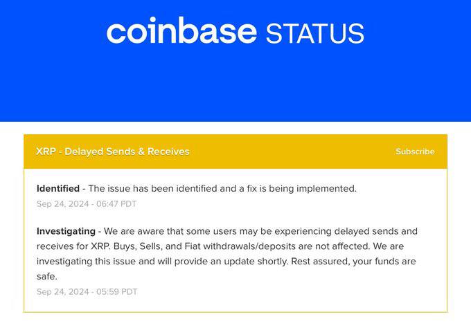 *****❗️*******Coinbase сообщила, что некоторые пользователи могут …