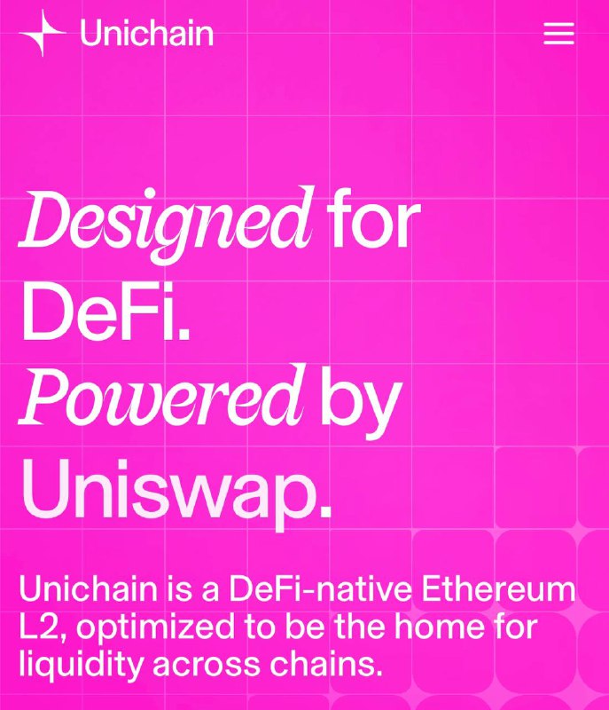 ***⛓️*** **Uniswap** [представили](https://www.unichain.org/) собственный новый **Ethereum …