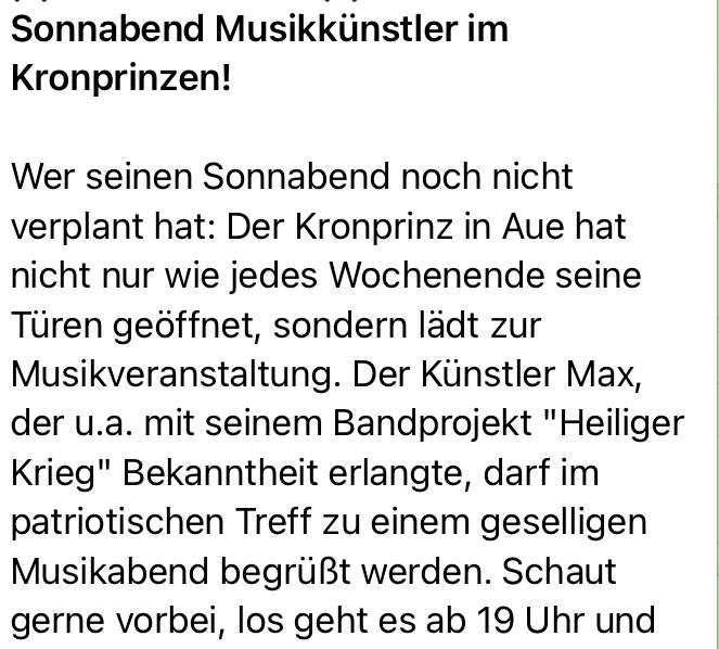 Sachsentreff zum Kronprinz