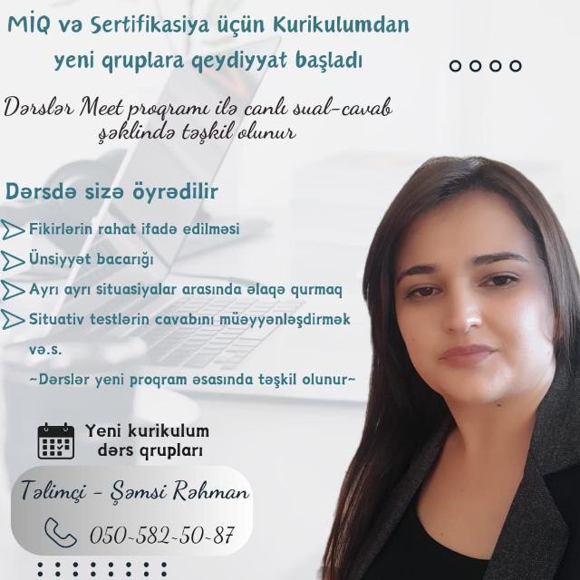 Metodika (Kurikulum) ödənişli sınaq qrupu. Fevraldan …