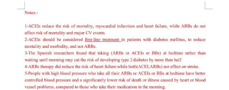 Important note about ACEI,ARBs
