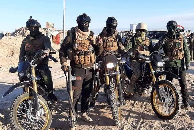 Iraqi volunteer motorcyclists on the frontlines …