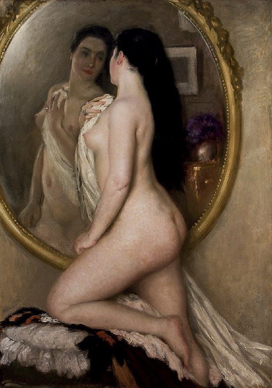 La brune au miroir - Henry …