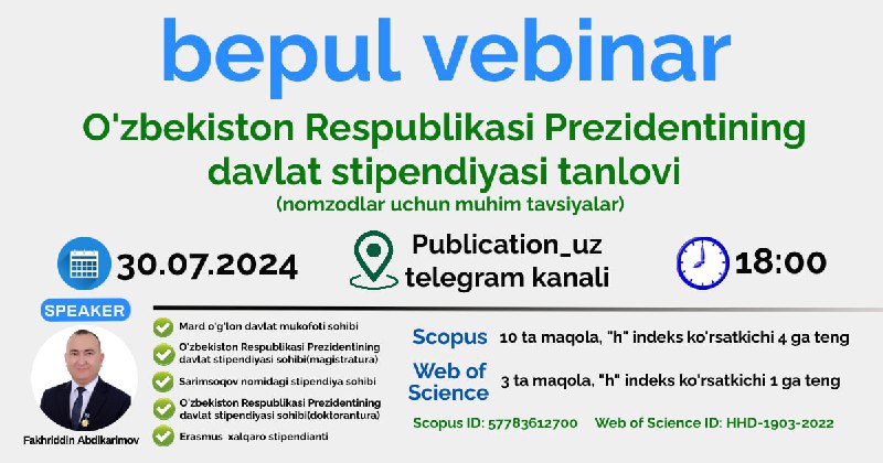 *****❗️***Bepul vebinarlarimiz jadvalida kichik o'zgarishlar sodir …