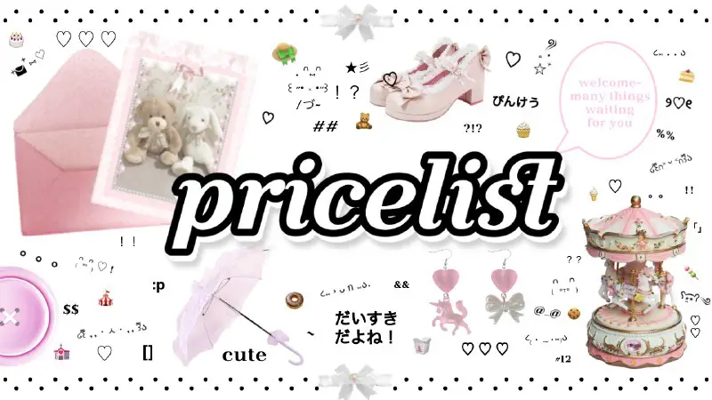 ㅤPRICELIST &amp; FORMAT SCRIBBLE