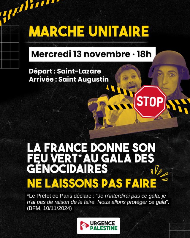 ***‼️*** Marche unitaire contre le Gala …