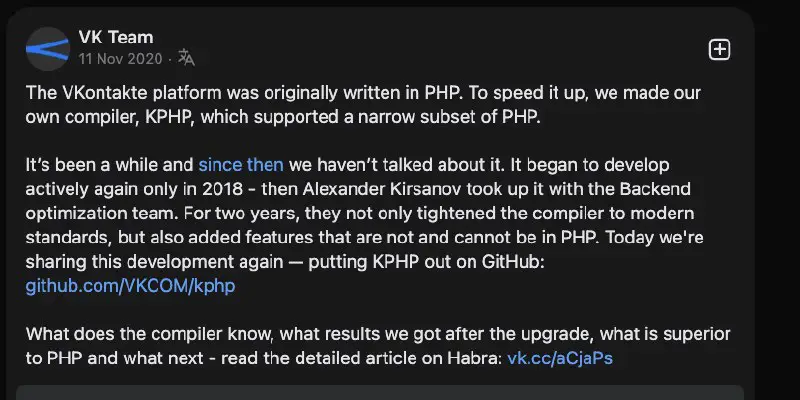 ***❗️*** VK PHPda yozilishini hamda Pavel …