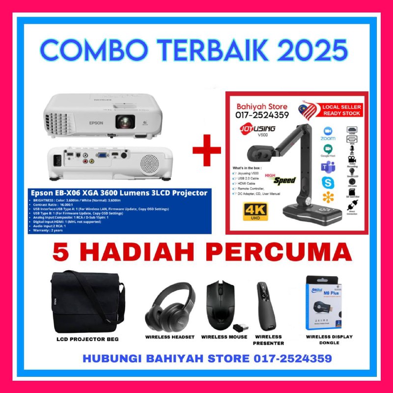 **KOMBO TERBAIK LCD PROJECTOR EPSON EBX06+ …