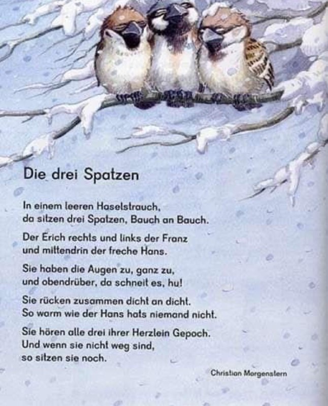 Heute mal etwas Poetisches von den …