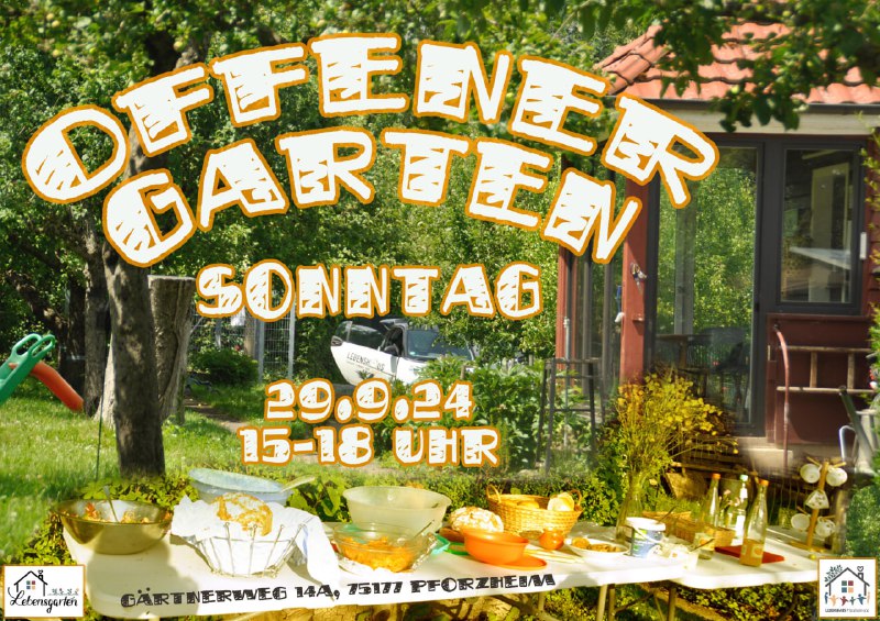 **Offener Garten Sonntag am 29.9. von …