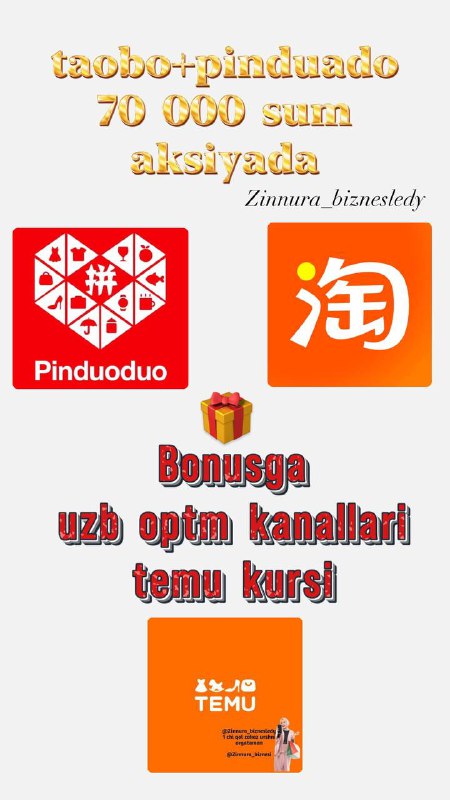 ❤️‍🔥Zinnura online kurslari🌹