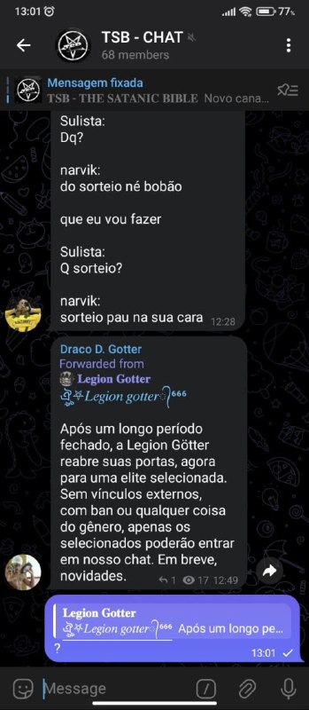 Olá, venho comunicar que as (götter) …