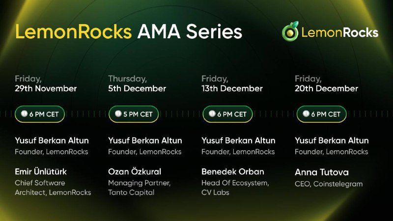 **The LemonRocks AMA Series kicks off …