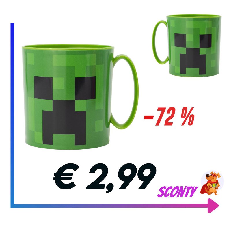 [⁣](https://images.zbcdn.ovh/images/1438116481/337581716970358072.jpg) *MICRO TAZZA 350 ML MINECRAFT CREEPER VERDE Stor, 1 Unidad (Paquete de 1)*