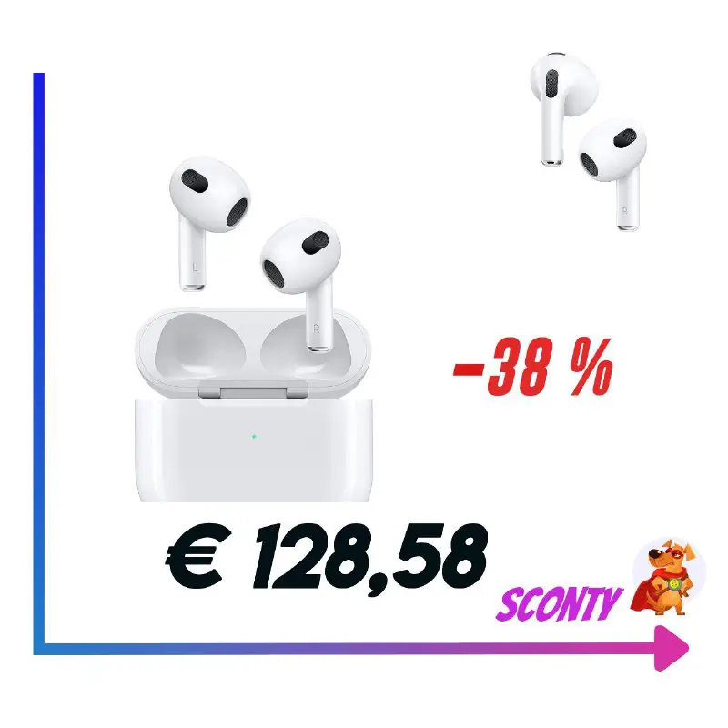 [⁣](https://images.zbcdn.ovh/images/1438116481/163271710505317051.jpg) *Apple 2021 AirPods (terza generazione), One size*