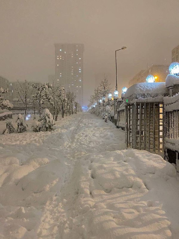 **اون سکوت موقع بارش برف***🌨️***