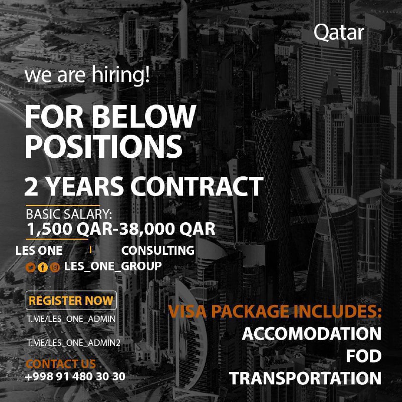 ***⭐️*** Qatar ***🇶🇦***hiring: