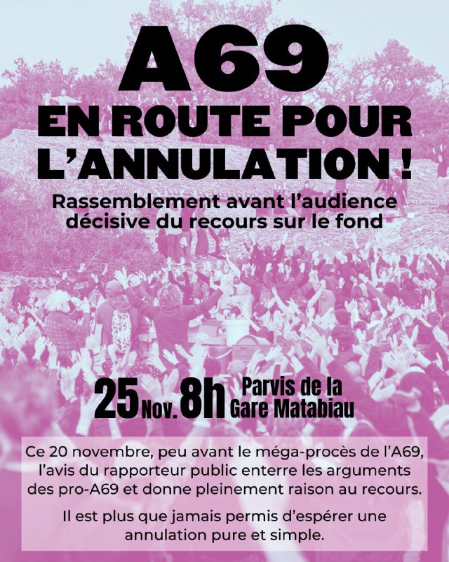 APPEL À RASSEMBLEMENT - 25/11 8h