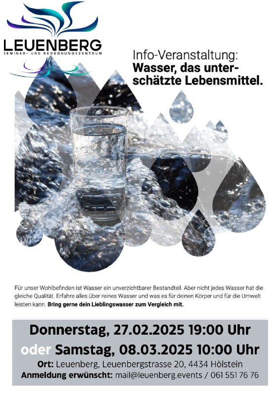 ***💦*** **Wasser, ein unverzichtbarer Bestandteil des …