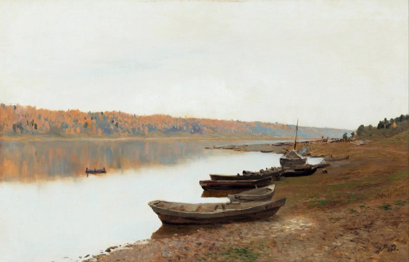 **— «На Волге», 1887-1888**. **Холст, масло. …