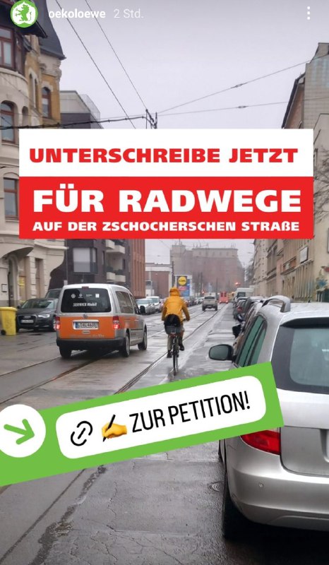 Die nördliche Zschochersche Straße ist eine …