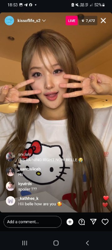 belle ig live!!