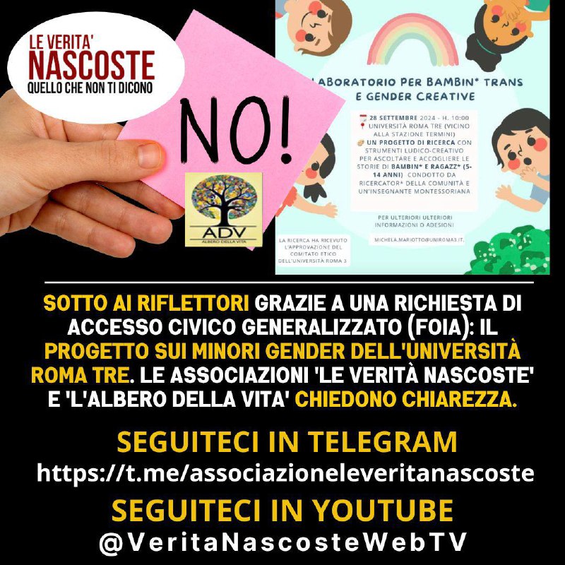 L'associazione Le Verità Nascoste, in collaborazione …