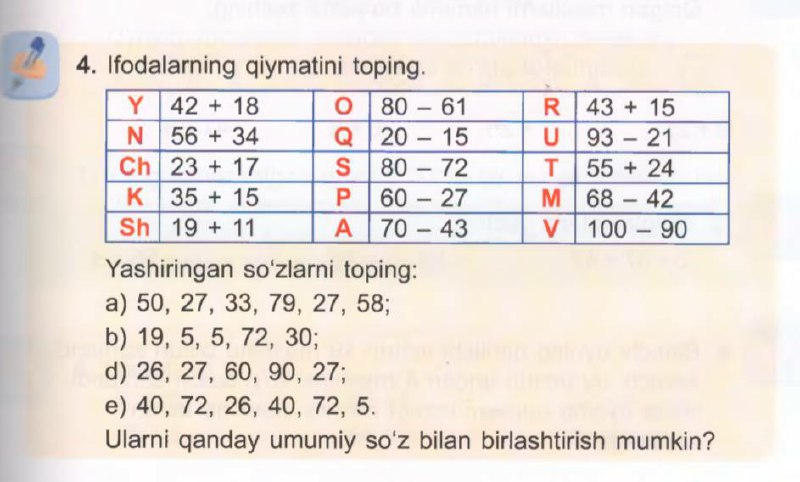 Matematika 2 - sinf