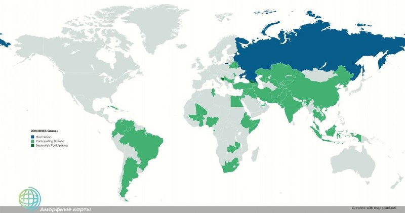 Map of the 2024 BRICS Games.