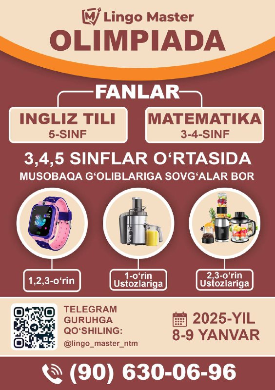 ***?***INGLIZ TILI VA MATEMATIKADAN OLIMPIADA