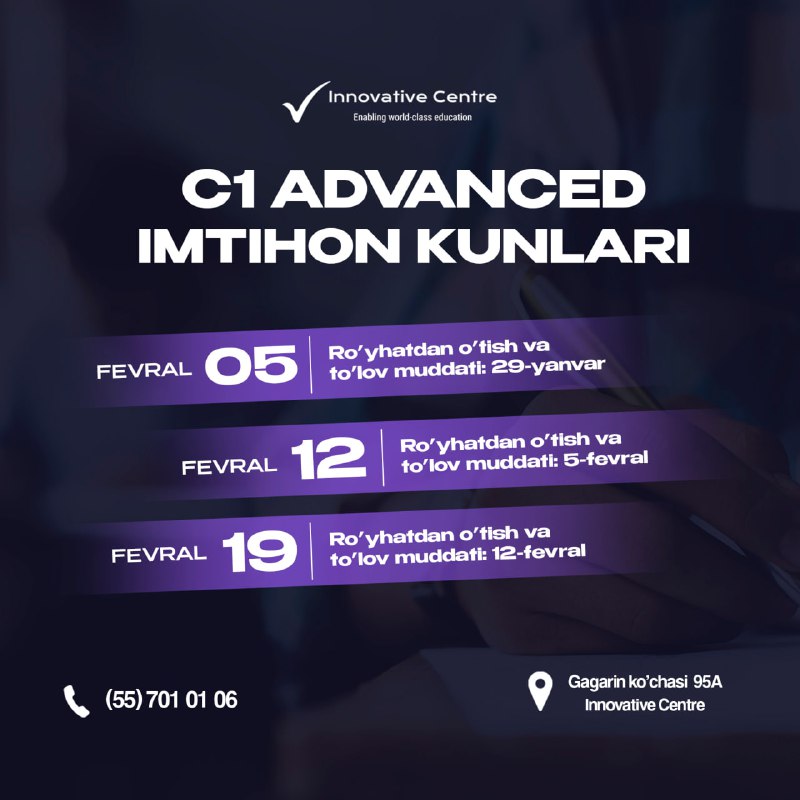 *****🔥*******C1 Advanced Digital/Computer-based (CAE) imtihoni kunlari!!!**