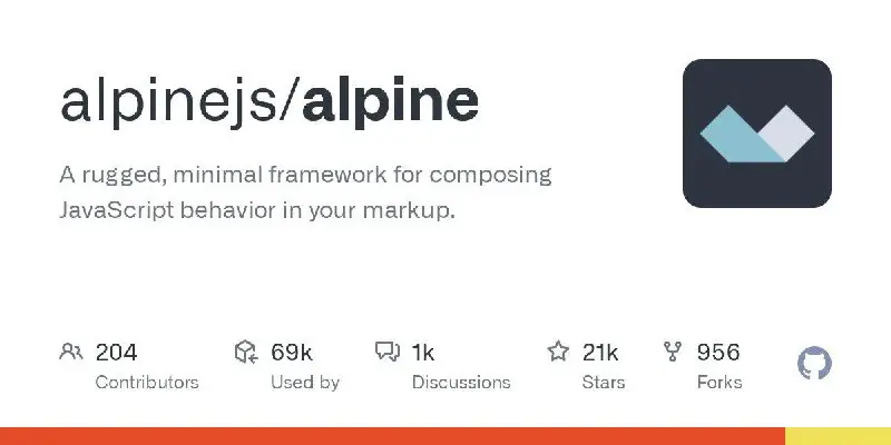 [*****🐙*** Alpine.js**](https://github.com/alpinejs/alpine), proqramlar yaratmaq üçün lazım …