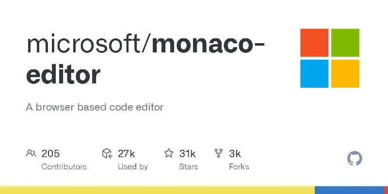 [*****🐙*** Monaco Editor**](https://github.com/microsoft/monaco-editor) VS Kodunu dəstəkləyən …