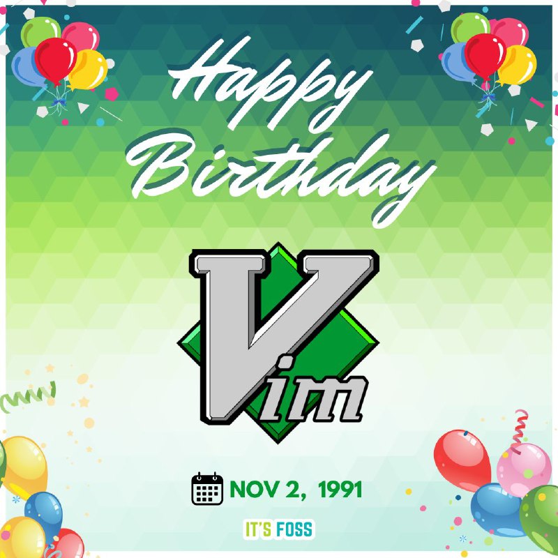 Vim turned 33 today! ***🥳***