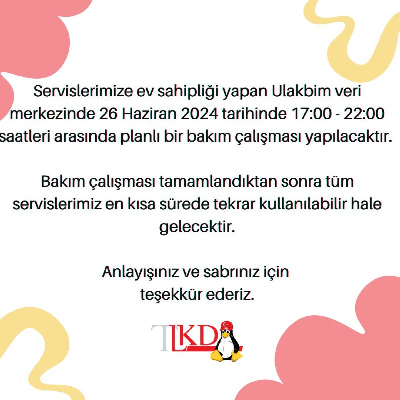 Servislerimize ev sahipliği yapan Ulakbim veri …