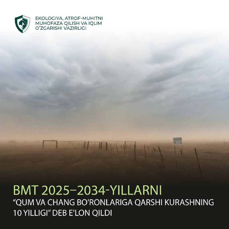 *****🌪️***BMT 2025–2034-yillarni “Qum va chang bo'ronlariga …