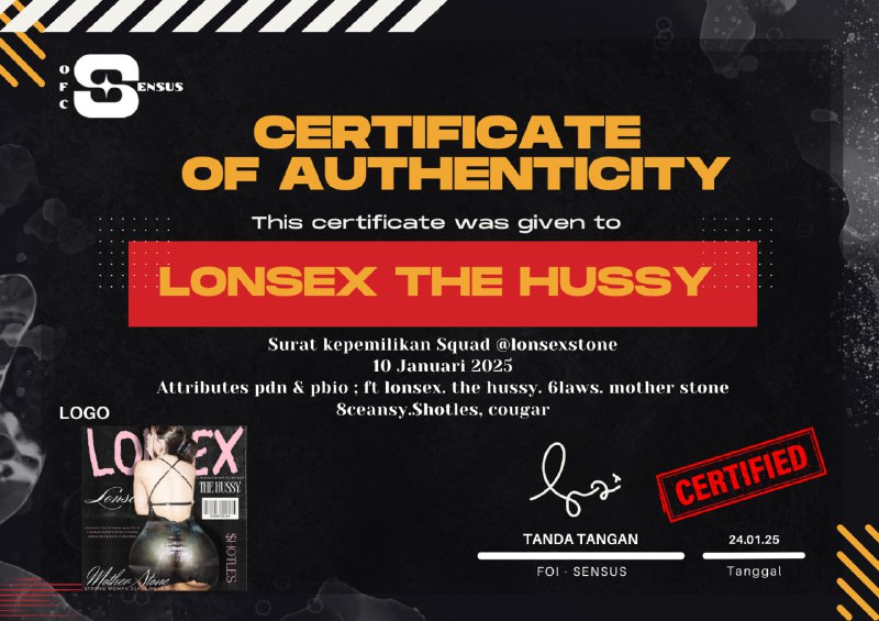 LONSEX THE HUSSY