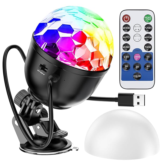 Mini Disco Ball with RGB and …