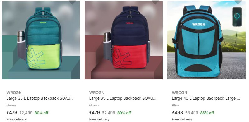 Wrogn Laptop Bags upto 85% Off