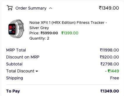 LOOT deal: 2 pc Noise X-Fit …