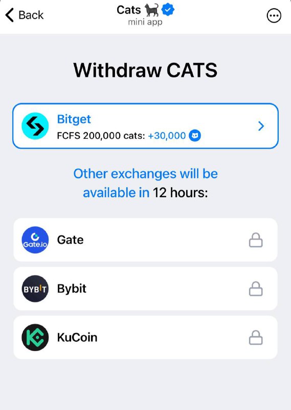 $CATS Airdrop Listing Final in September …