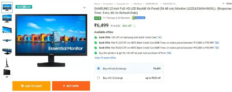 SAMSUNG 22 inch Full HD LED …