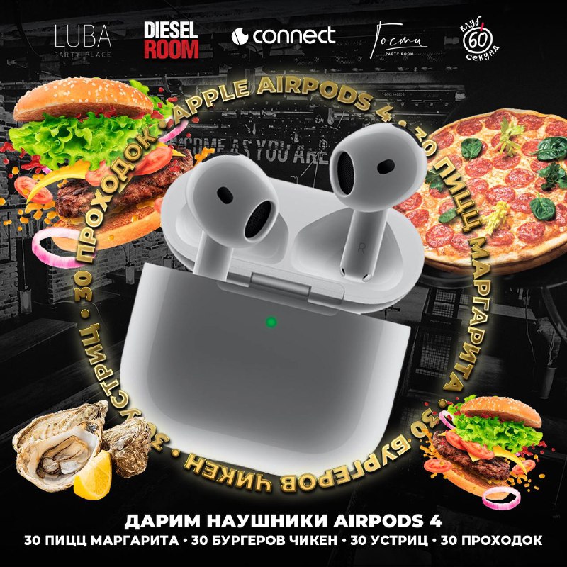 ДАРИМ НАУШНИКИ APPLE AIRPODS 4 + …