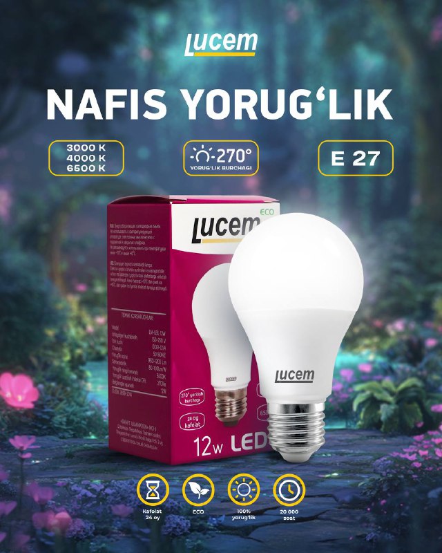 ***💡*****LUCEM — NAFIS YORUG‘LIK!**