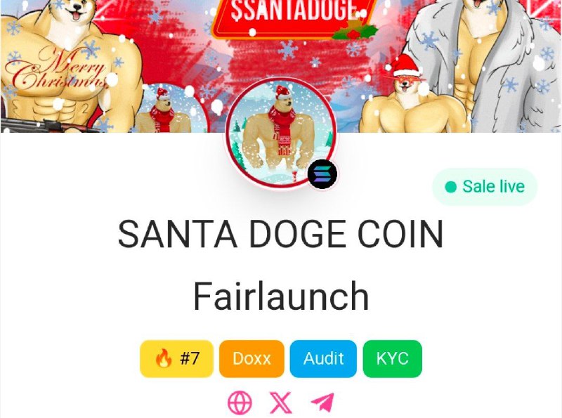 ***🪙*****S**anta Doge Coin | Fairlaunch