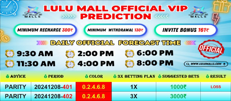 Lulu Mall official VIP prediction